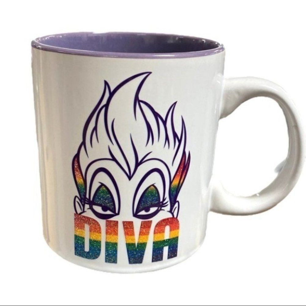 Disney Ursula Diva Mermaid Rainbow Glitter Ariel Mermaid Colorful‎